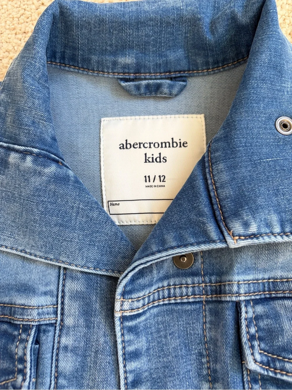 girls abercrombie kids Blue Denim Jean Jacket